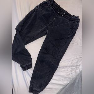 black zara joggers